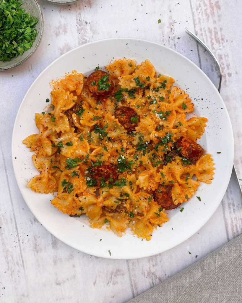 Butternut Squash and Chorizo Farfalle, Dinner, Pasta & Rice, Chorizo & contact me with questions