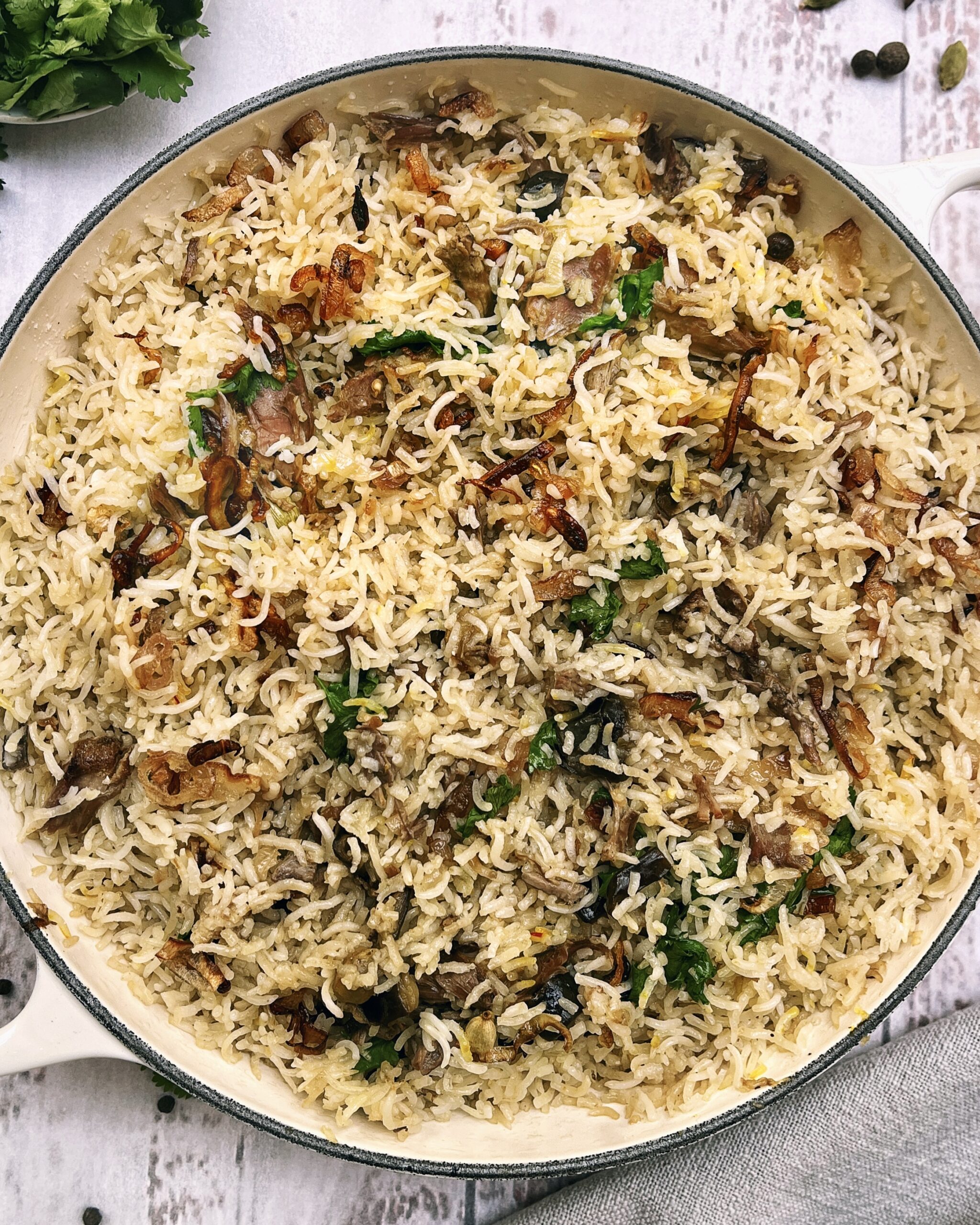 lamb biryani with eggplant