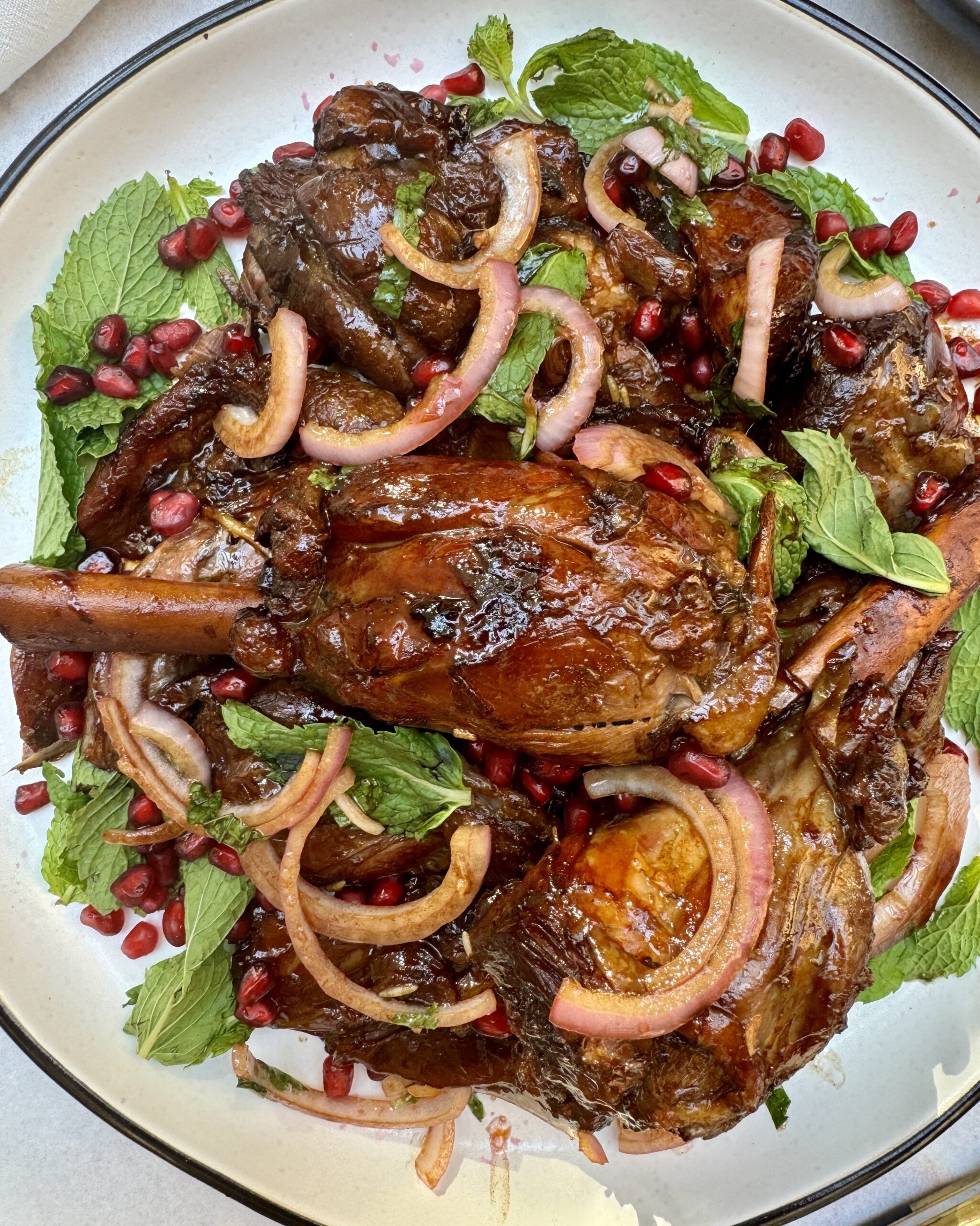 lamb shanks in pomegranate sauce