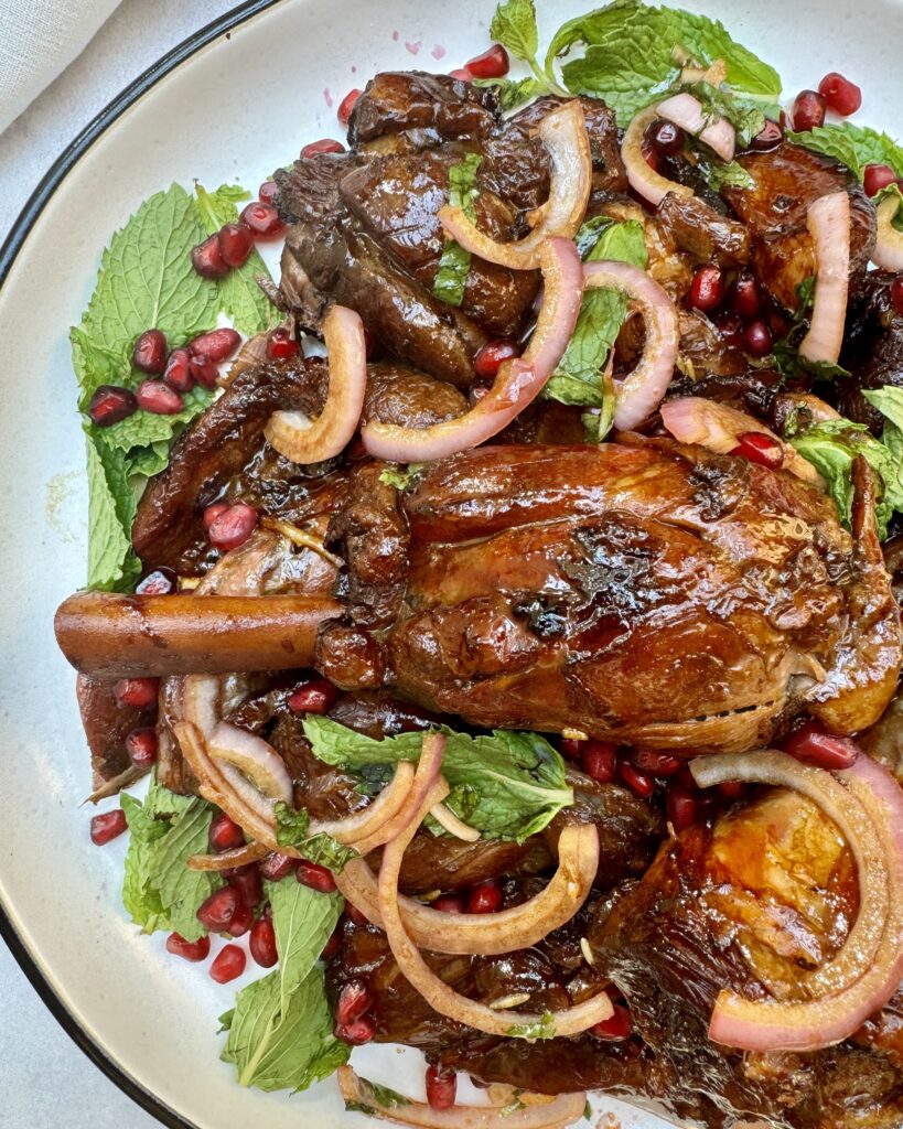 lamb shanks in pomegranate sauce